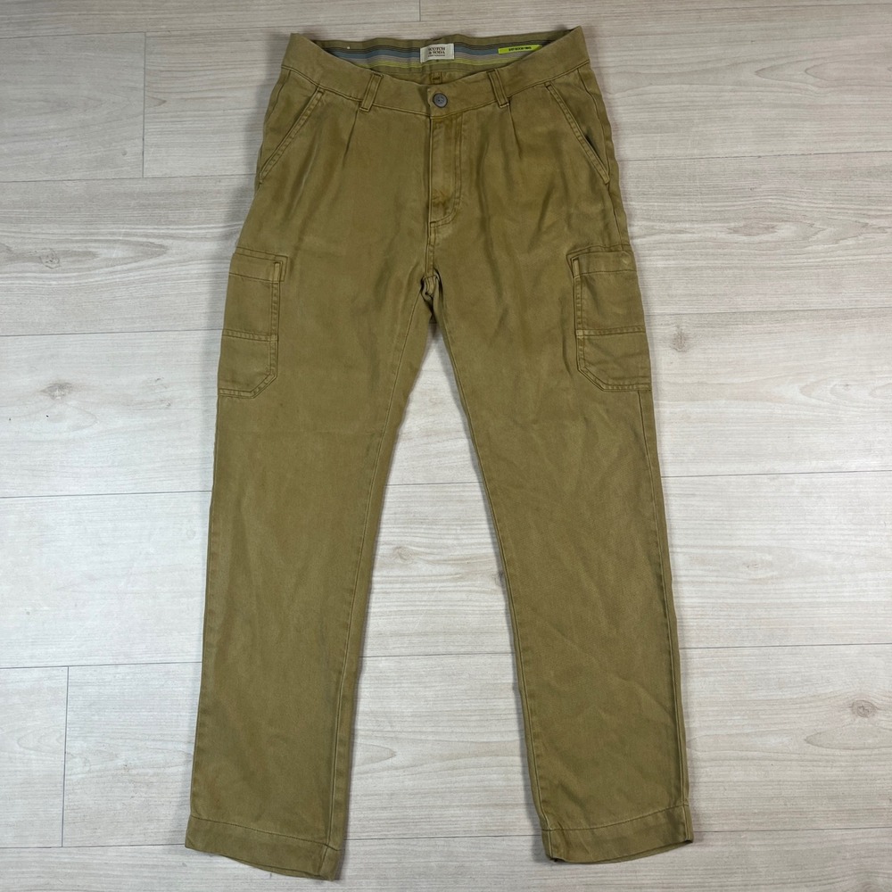 Scotch & Soda Kids Khaki Lyocell Cargo Pants Size 14